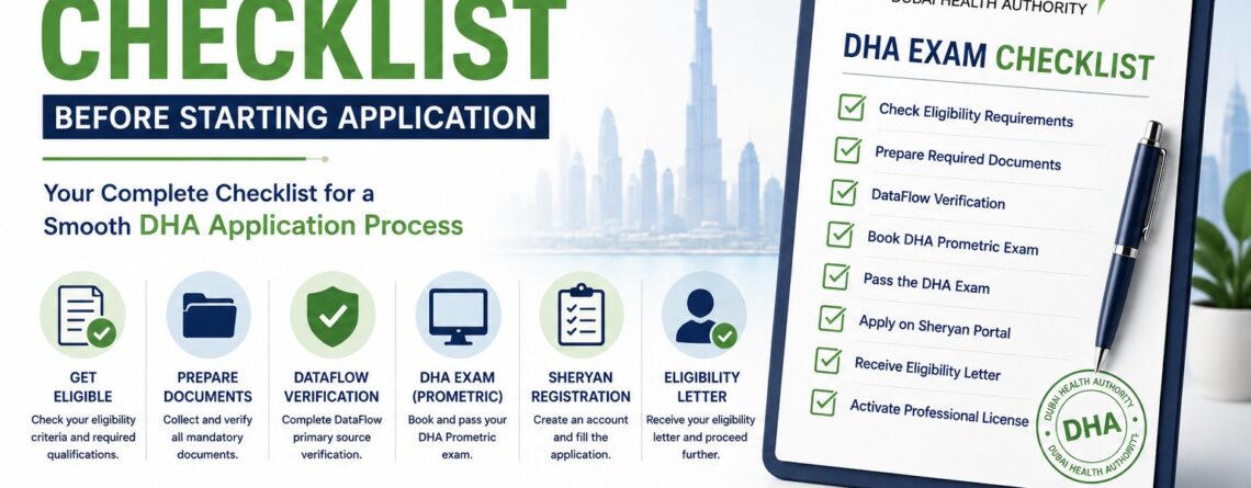 dha-exam-checklist-before-starting-application